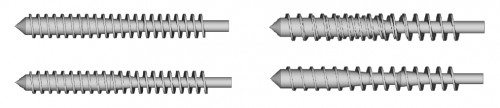 Unterschiedliche Schneckengeometrien